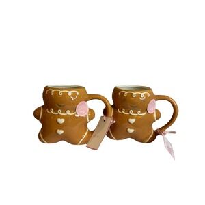 Set Of 2 Peppermint And Pine Gingerbread Girl‎ Mug Christmas 2024 New